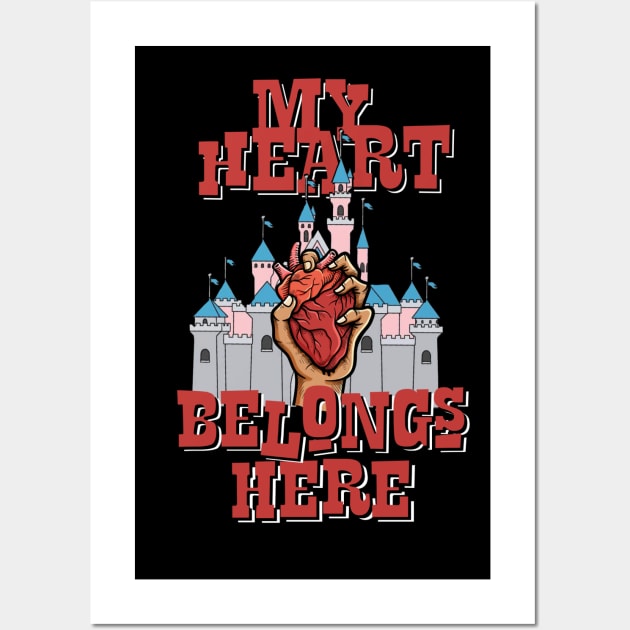 My heart belongs here (Land) Wall Art by EnchantedTikiTees